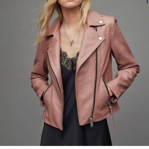 All Saints Dalby Leather Biker Jacket Size 4